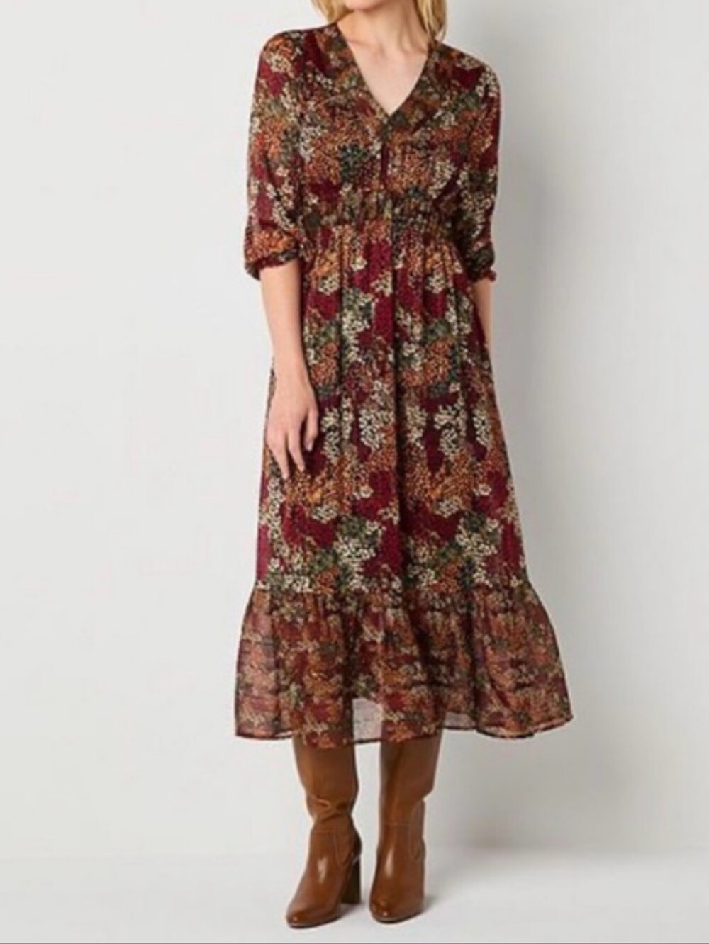 Frye Floral Boho Midi/Maxi Dress Size Medium